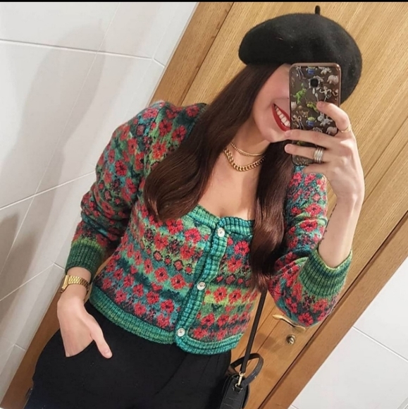 Zara knit jacquard jacket - Picture 15 of 16